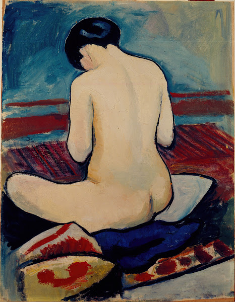 Sitting Nude with Pillow 1911