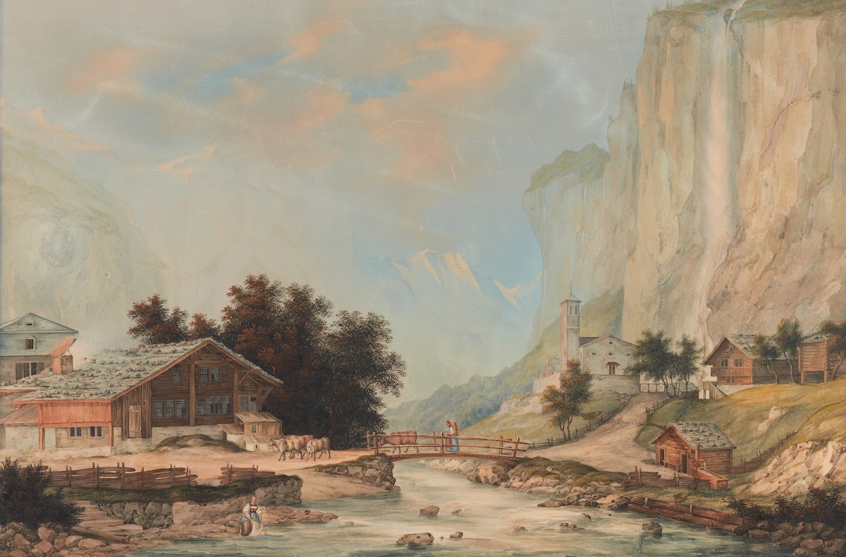 Vue de la chûte du Staubbach dans la vallée de Lauterbrunn