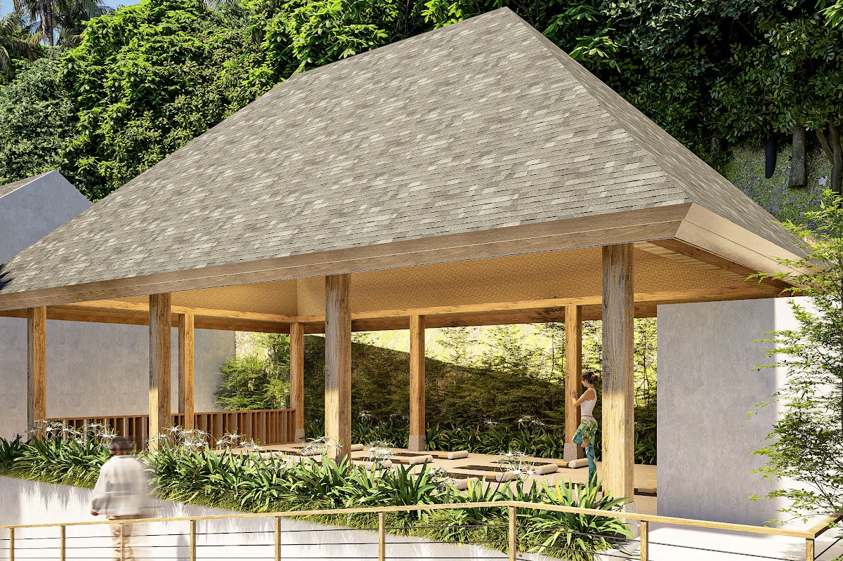 Exterior villa render 2, Buahan Villas senior living community, Ubud, Bali