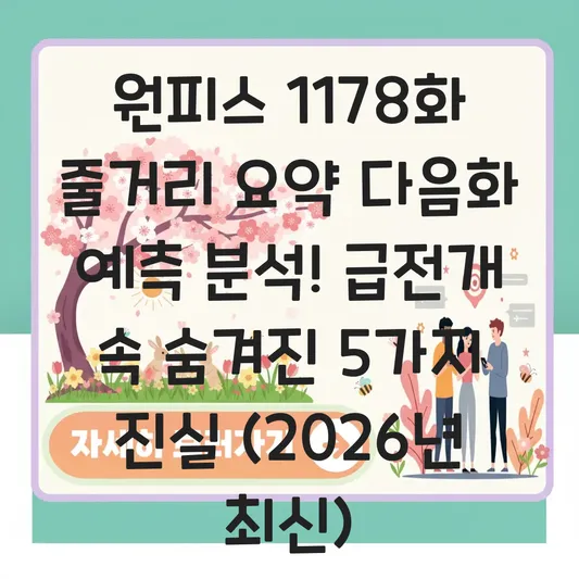 원피스 1178화 줄거리 요약 다음화 예측 분석