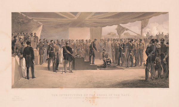 The investiture of the Order of the Bath At the head quarters of the British arm