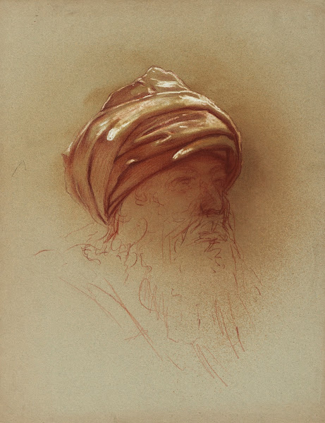 Tête dhomme barbu portant un turban 1918
