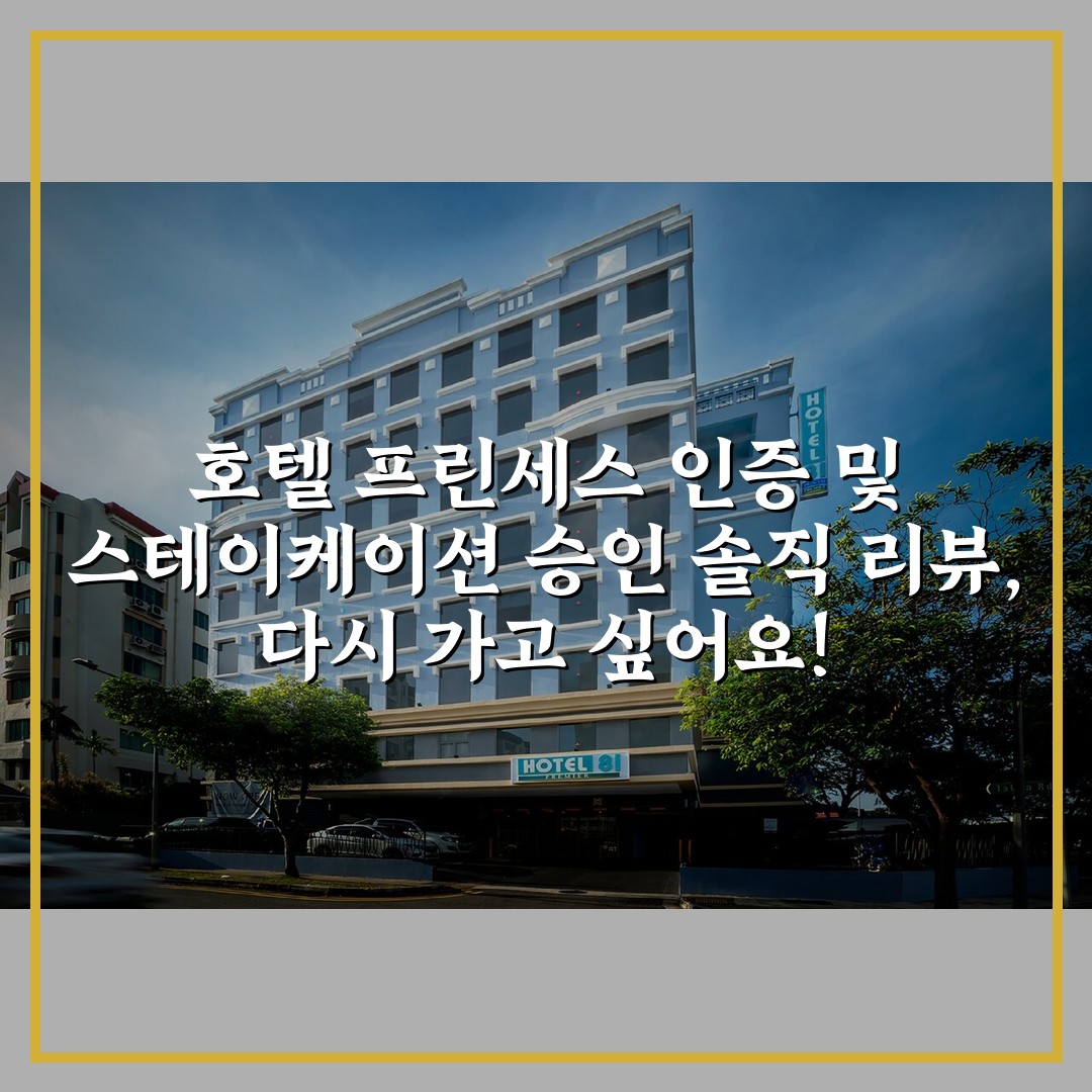 호텔 프린세스 인증 및 스테이케이션 승인 솔직 리뷰, 다시 가고 싶어요!
