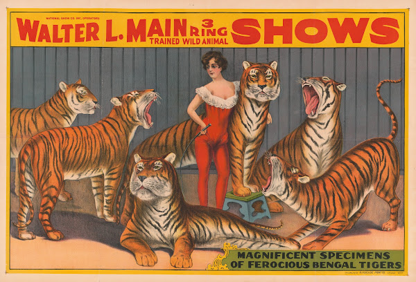 Walter L Main 3 ring trained wild animal shows