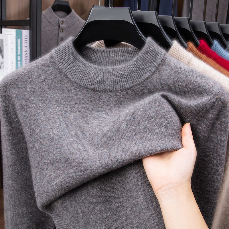 Men's Wool Sweater, 460g, warm and soft