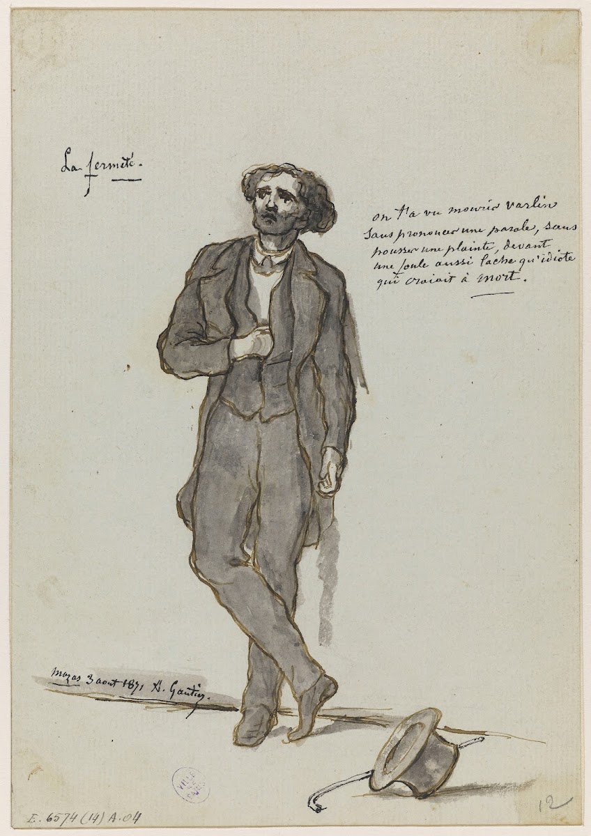 Portrait de Varlin à la prison Mazas 12ème arrondissement en 1871 1871