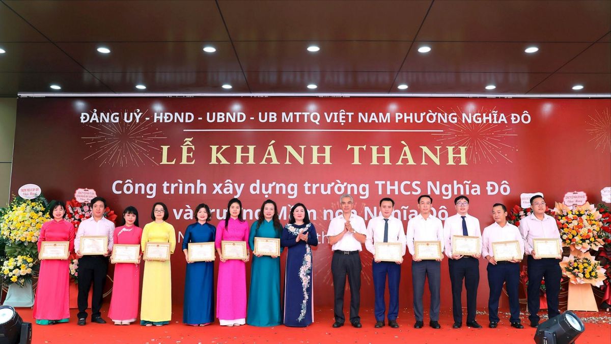 Phường Nghĩa Đô khánh thành hai công trình trường học - Đài Phát thanh và truyền hình Hà Nội