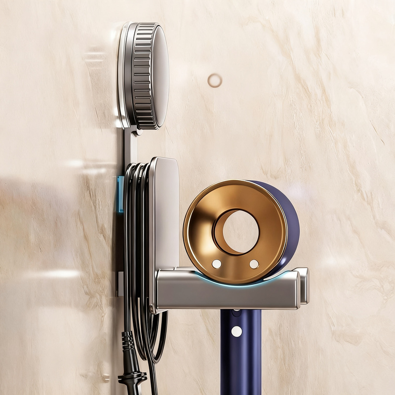 Suction cup holder for hairdryer and bathroom accessories