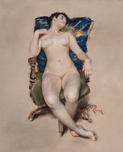 Untitled Nude Resting in a Chair circa 1888