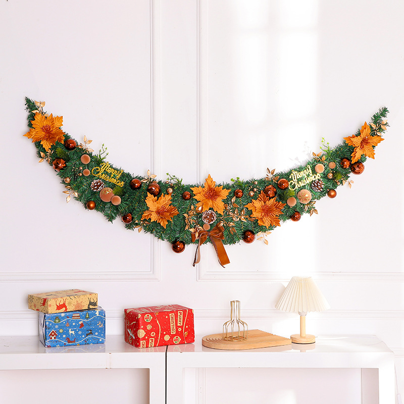 Decorative Christmas wreath with antler elements