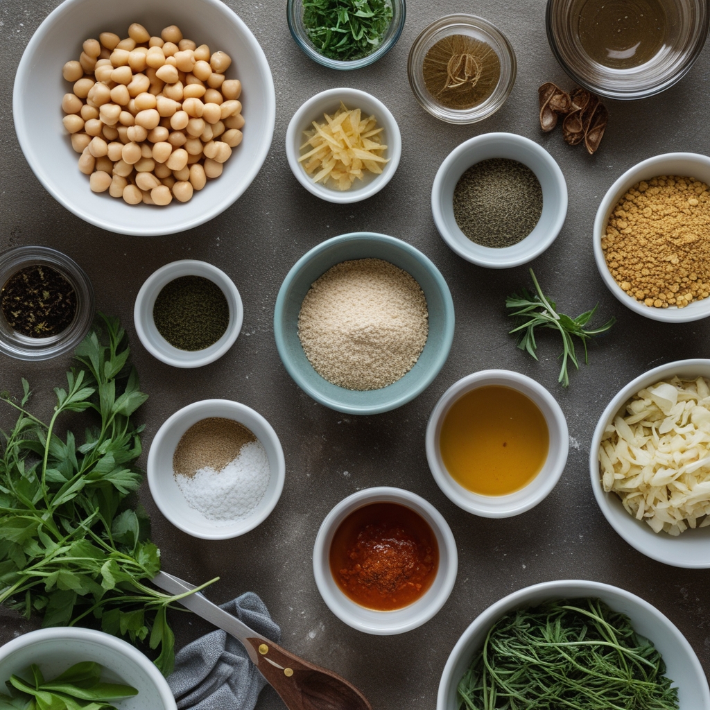 Ingredients for Mediterranean Chick Pea Salad Recipe - Easy & Homemade Flavor Bomb