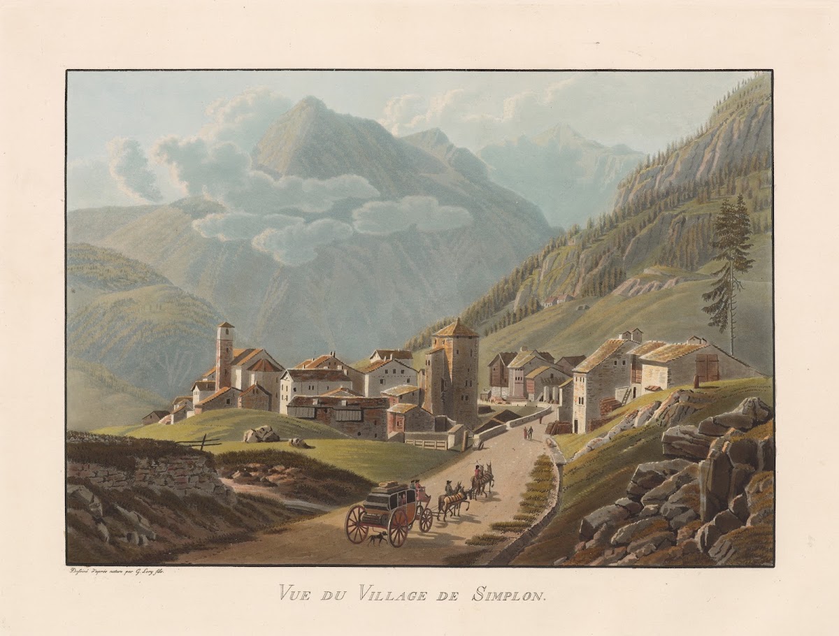 Vue du village de Simplon 1811