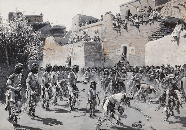 The Moqui Indian Snake Dance circa 1889