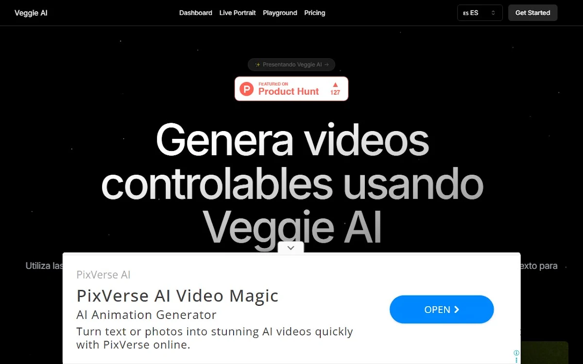 Captura de Veggie AI