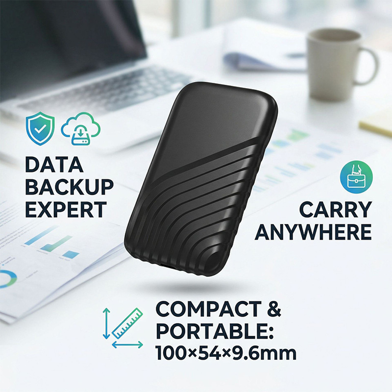 Mobile SSD, up to 128 TB, USB-C / USB 3.1