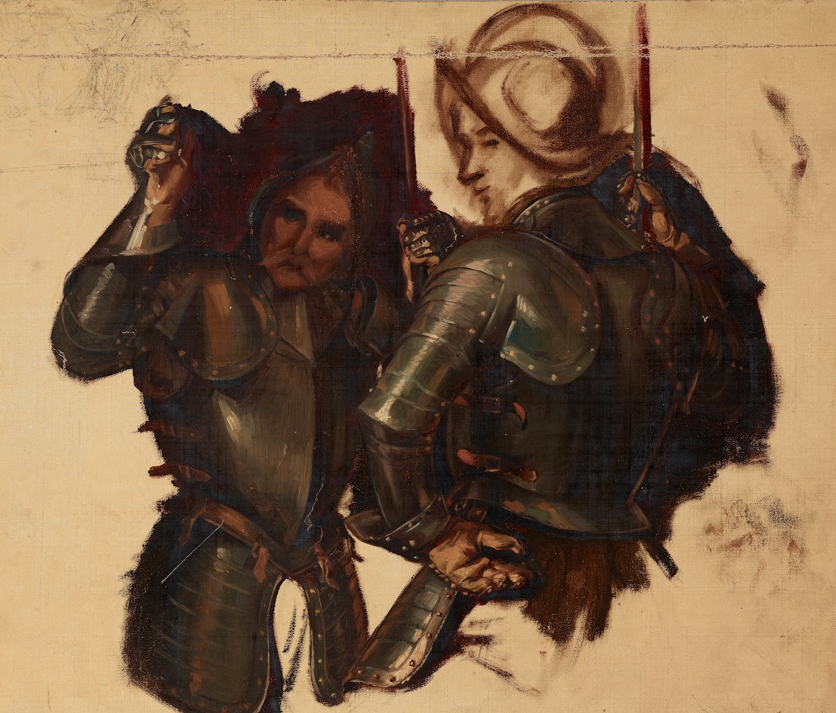 Figures of Armoured Guards Study to the Painting Catherine Jagiellon in Gripshol