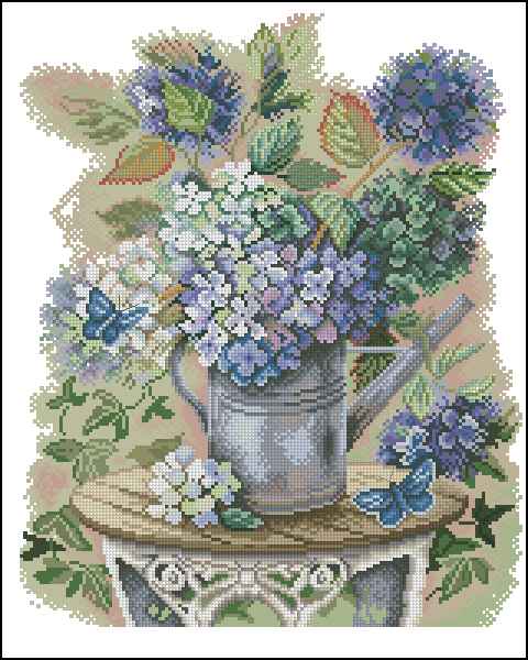 CMP 171154 Hydrangea And Butterflies