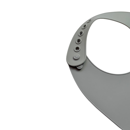 Children's Twins silicone bib light grey