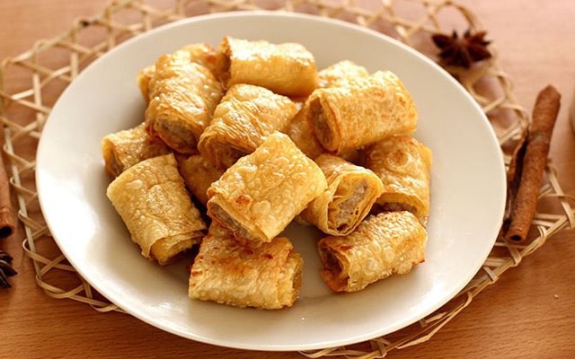 Tàu Hũ Ky Cuộn Thịt Chiên Giòn
