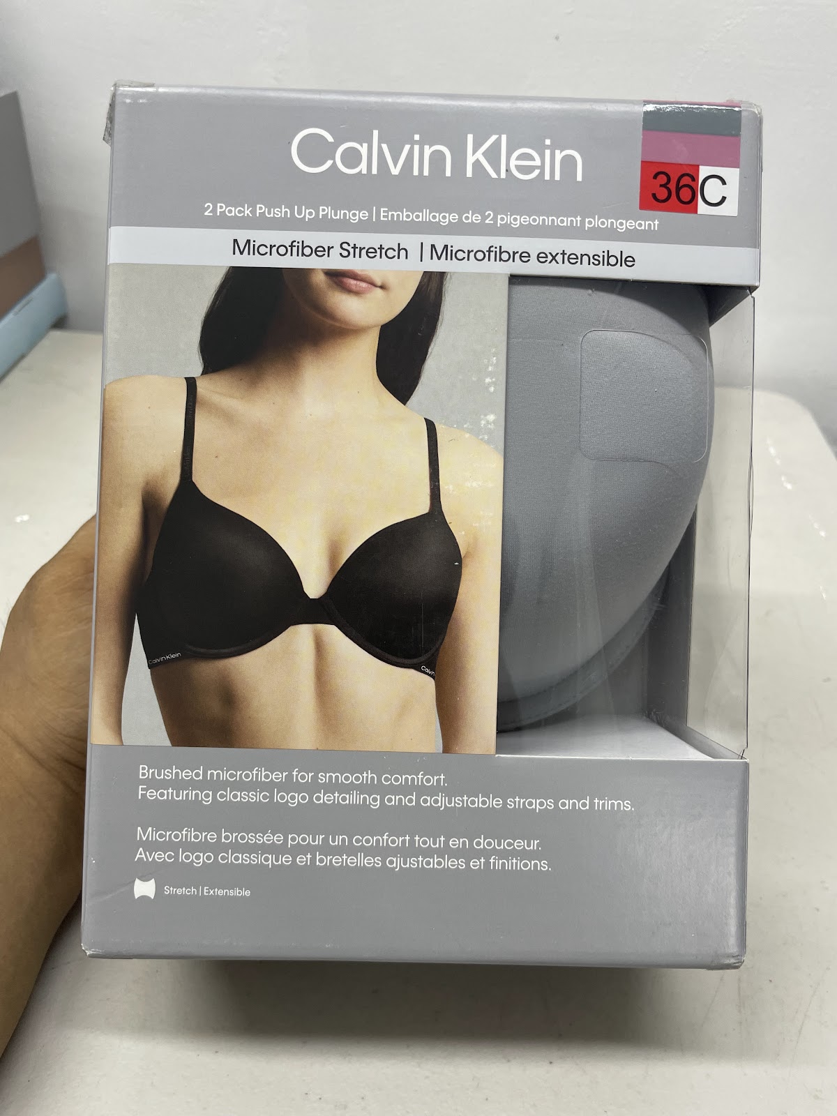 CK Bra 2pack Grey Pink 36C #2058