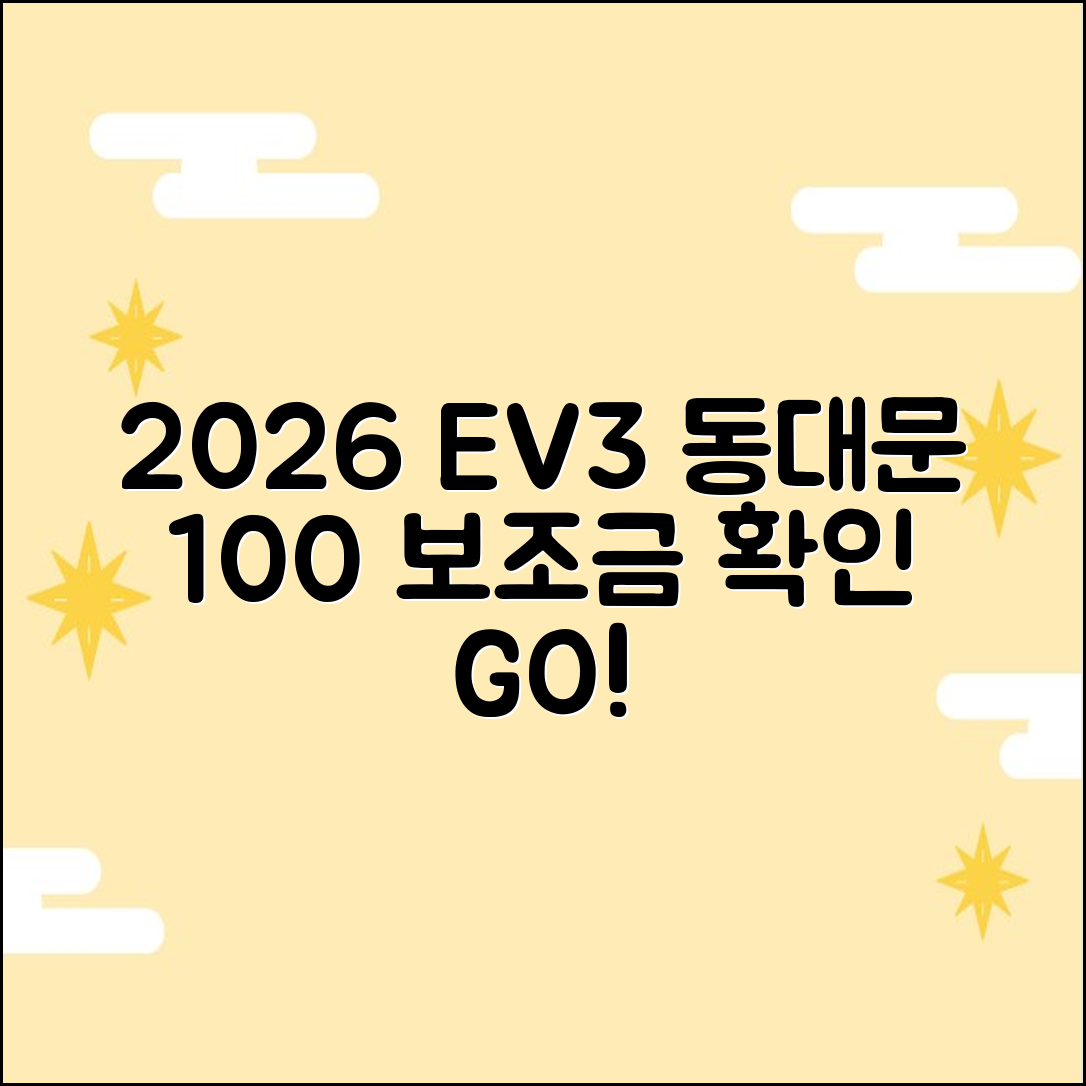 2026 EV3 동대문 전기차 보조금 100% 확인