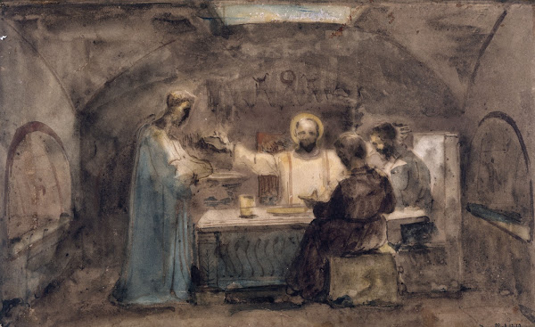 Un repas dans une crypte 1841