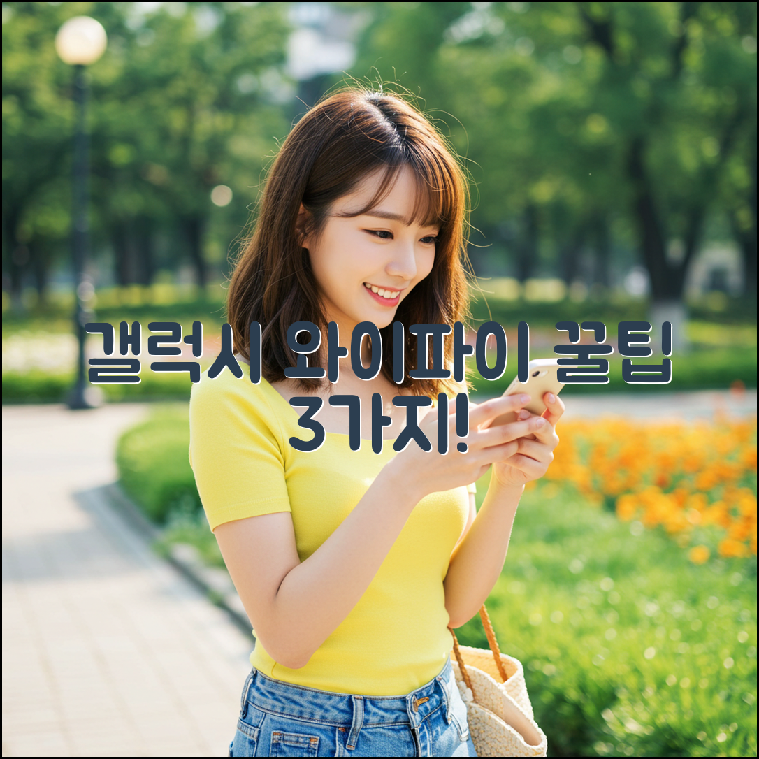 갤럭시 와이파이 스마트하게! 3가지 꿀팁