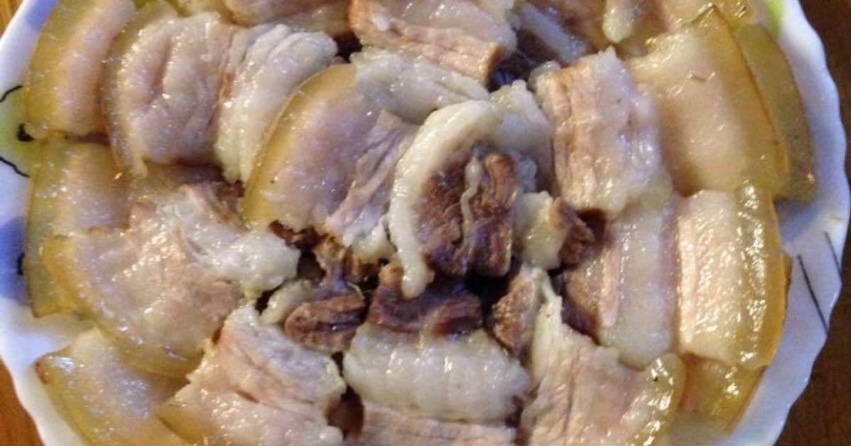 Thịt lợn rừng luộc sả gừng