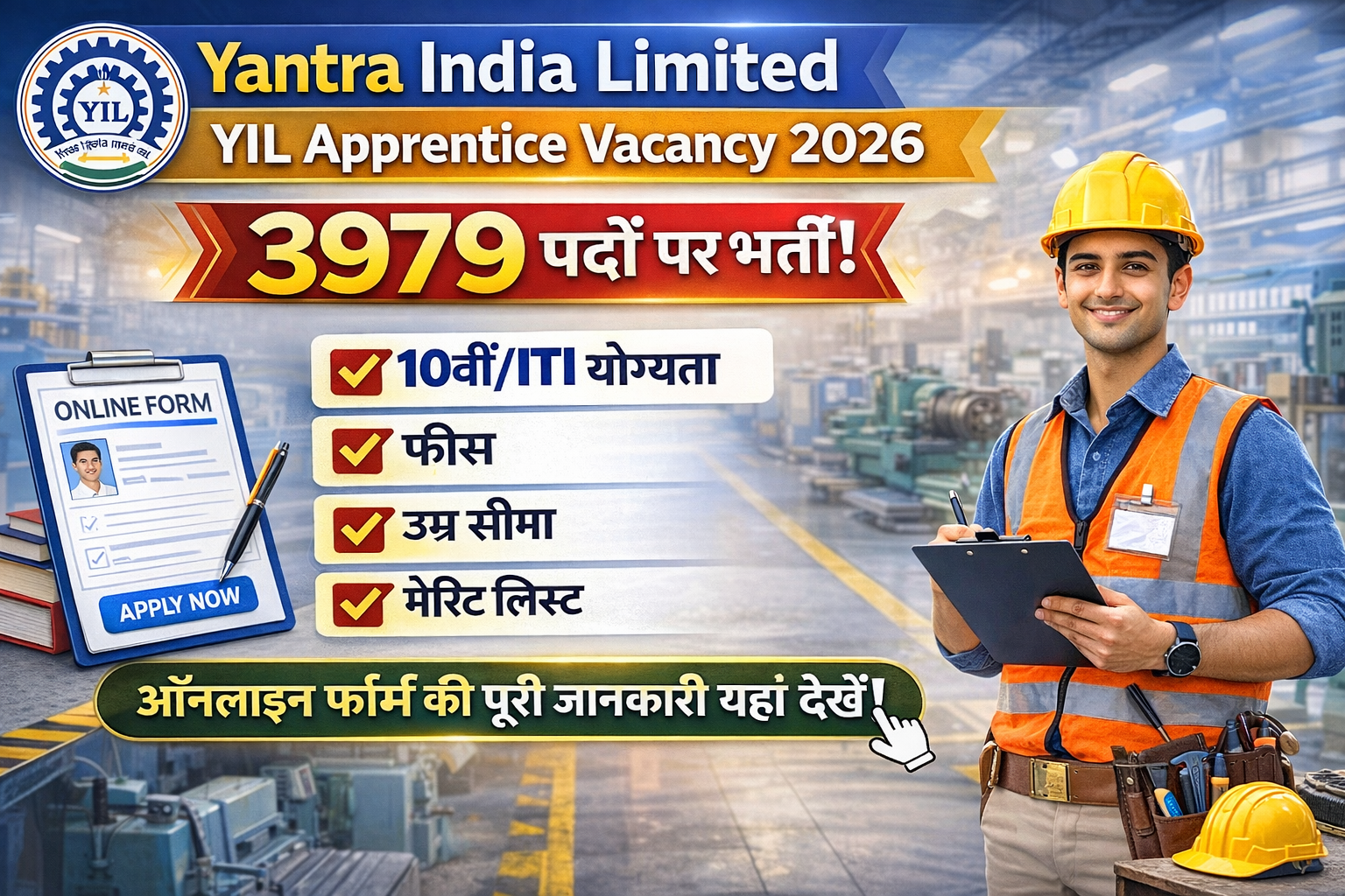 Yantra India Limited YIL Apprentice Vacancy 2026 3979 Post Apply Form