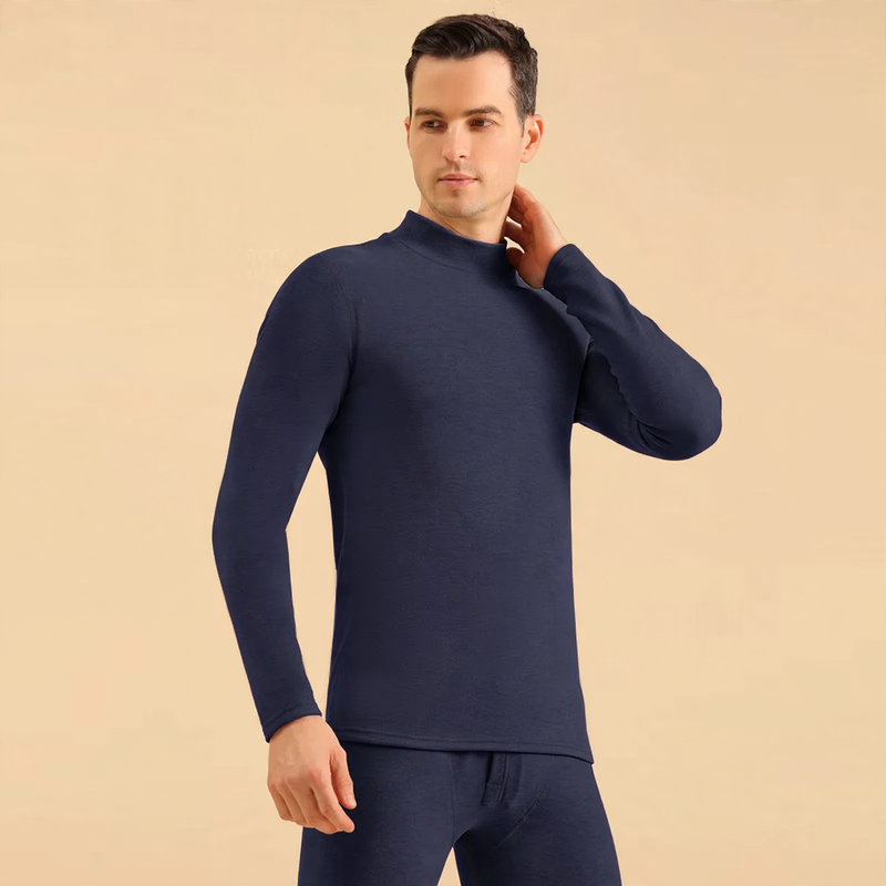 Men's Thermal Underwear Set, Lined, Standing Collar