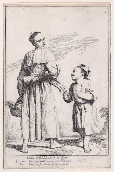 Plate 15 Menghina leaving the garden with a basket filled with herbs and encount