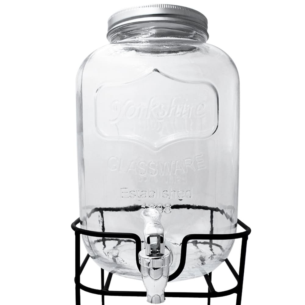 Vitrolero de vidrio con base de metal Top Choice™ 5 L