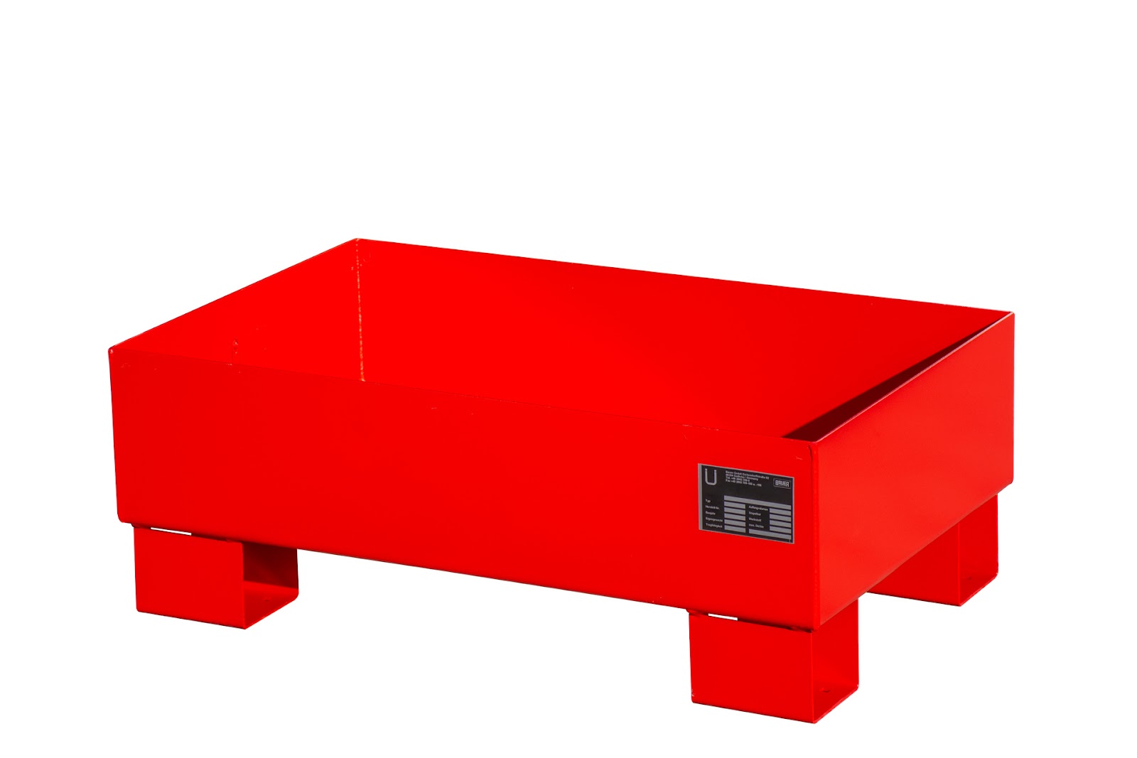 Opvangbak AW 60-1, gelakt, Vuurrood