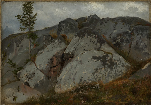 Felsblöcke mit Tännchen 1861