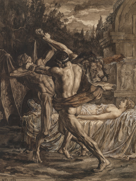 Hercules Wrestling With Death For The Soul Of Alcestis 1884