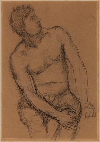 Homme assis nu de face 1867 1869