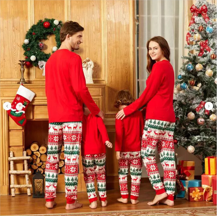 Christmas Family Pajamas with Reindeer Design