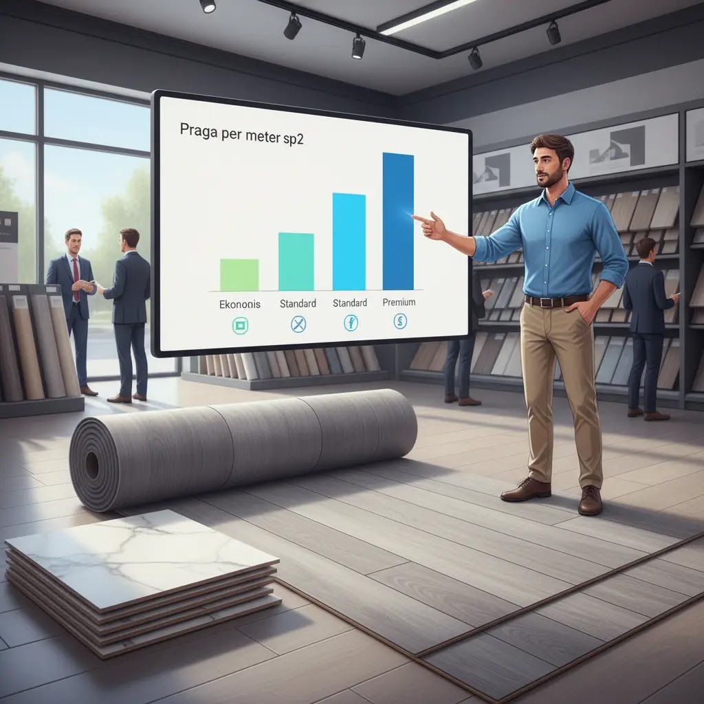 Harga lantai vinyl per meter berapa