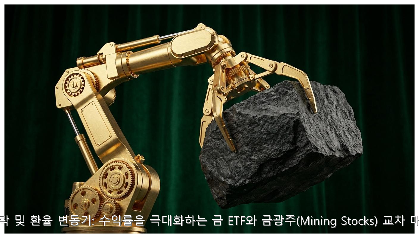 금값 하락 및 환율 변동기: 수익률을 극대화하는 금 ETF와 금광주(Mining Stocks) 교차 매매 전략 핵심 안내 및 분석 인포그래픽 (4)