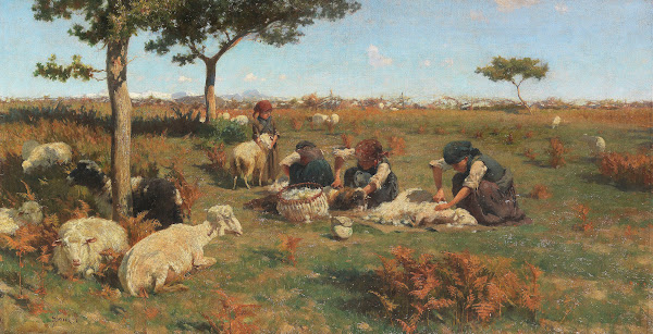 Die Schafschur 1885