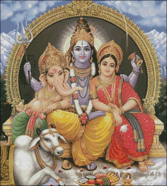 CMP 220052 Gods Shiva Ganesha Parvati