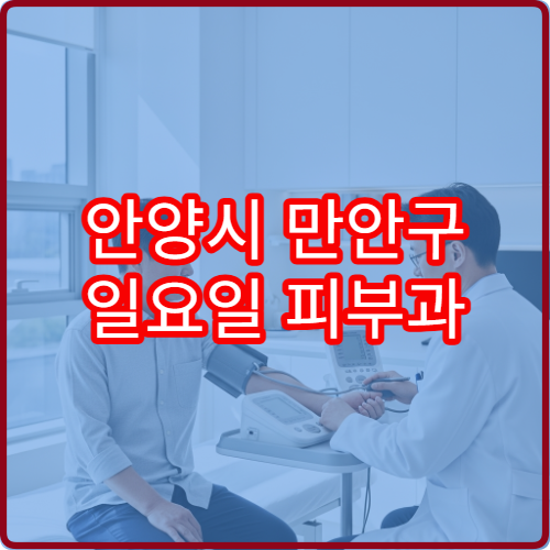 안양시 만안구 일요일 피부과 진료 병원 두드러기·가려움 상담 가능