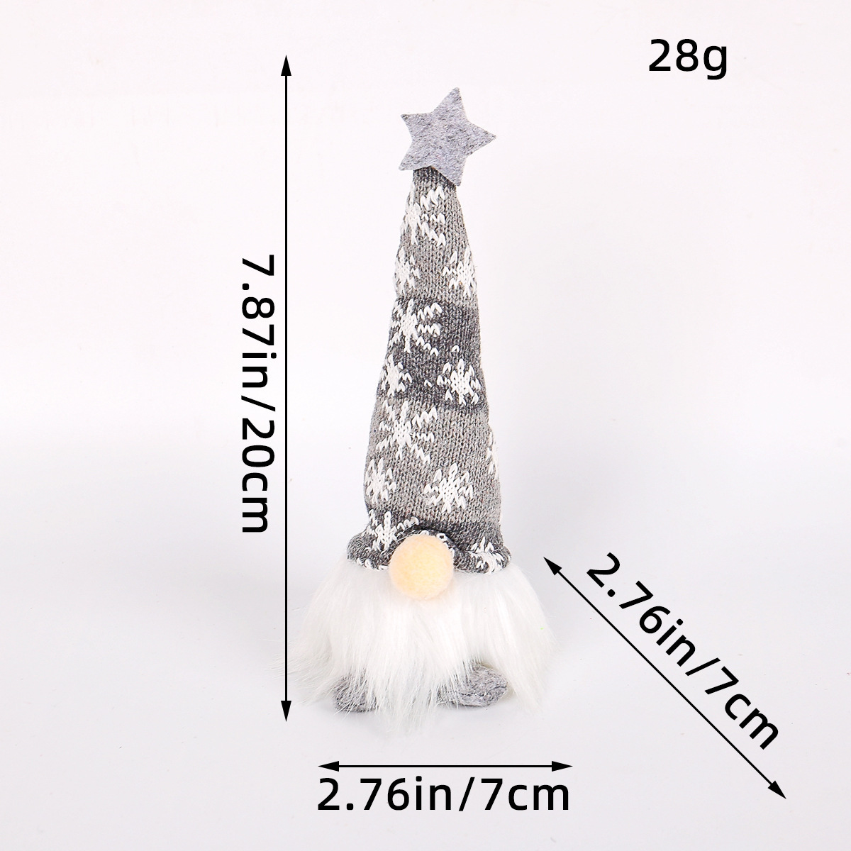 Leuchtende Weihnachts-Wichtelfigur mit Pailletten