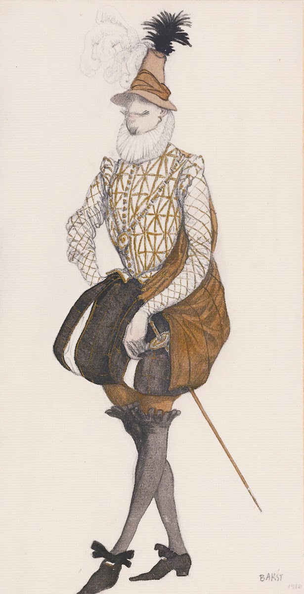 Costume Design For Prince Espagnol From The Ballet The Sleeping Beauty 1916
