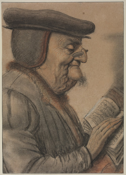Elderly Man Reading a Book 1600s