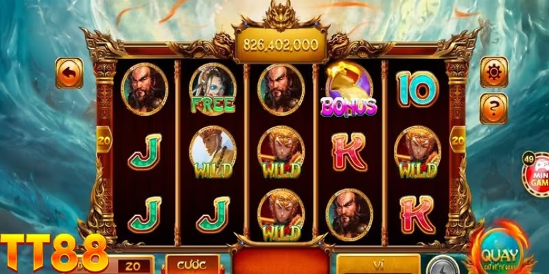 Các biểu tượng Jackpot và vòng quay miễn phí trong game nổ hũ