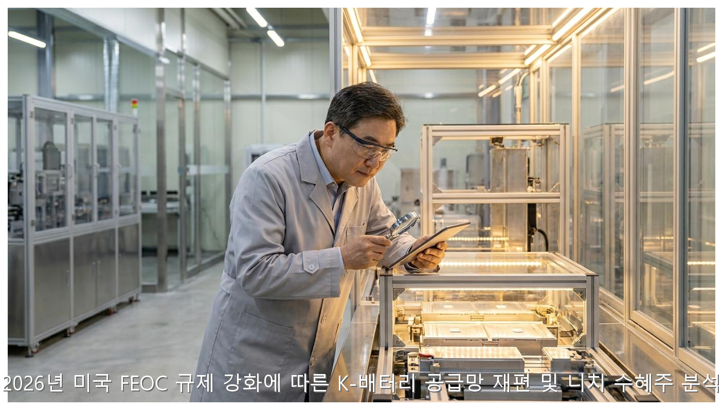 2026년 미국 FEOC 규제 강화에 따른 K-배터리 공급망 재편 및 니치 수혜주 분석 핵심 안내 및 분석 인포그래픽 (5)