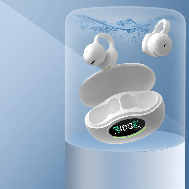 Ear-clip Bluetooth headphones for sports and activity