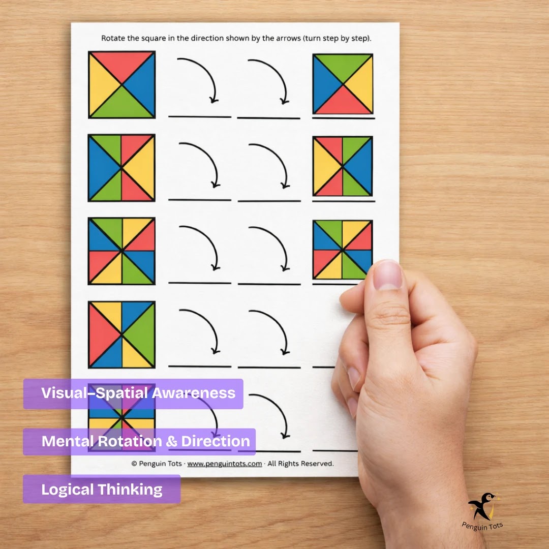 Rotation Puzzle Activity | Spatial Reasoning, Mental Rotation & Direction Awareness