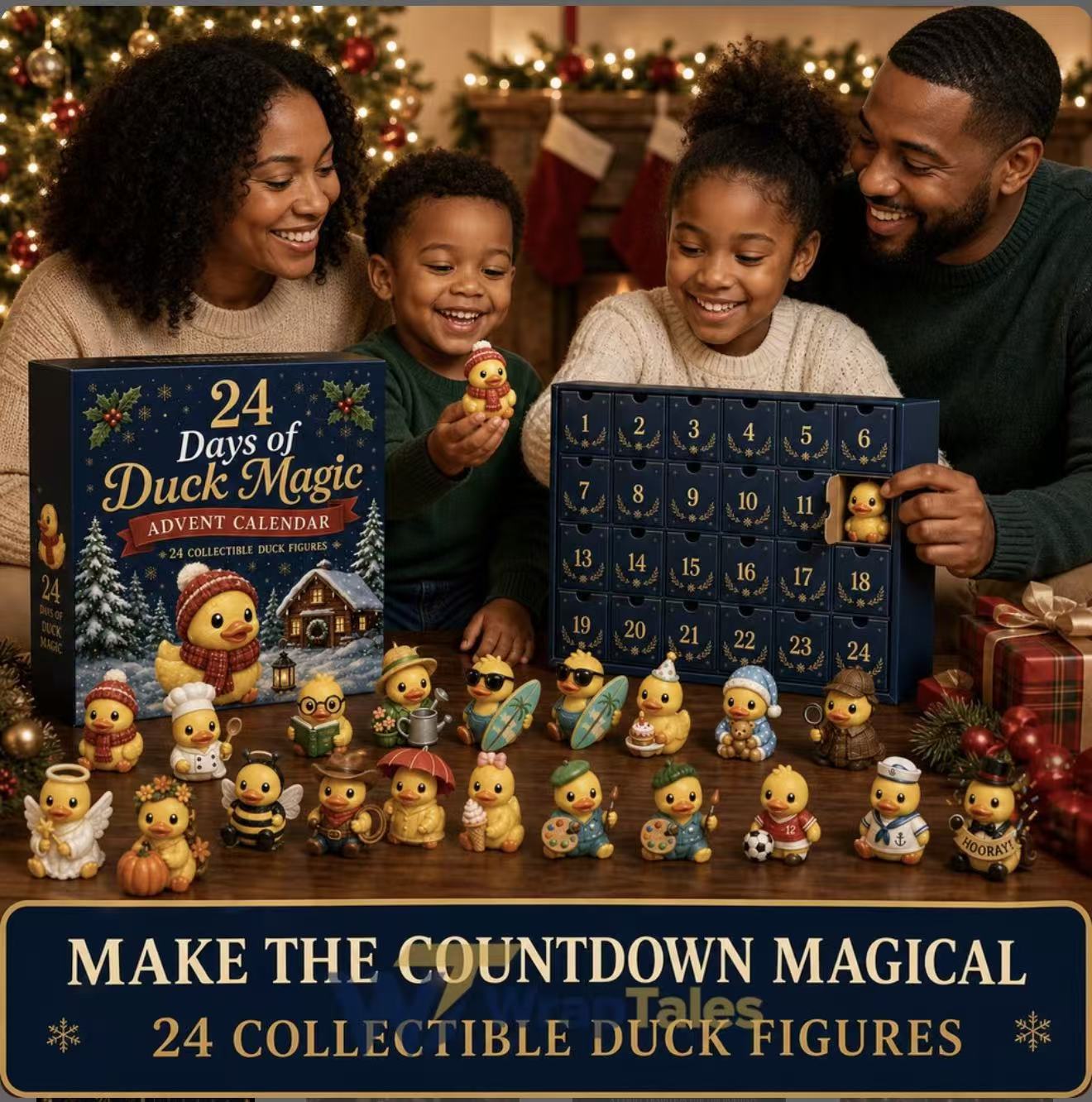 Dekorative Tier-Adventskalender-Box, Kunststoff